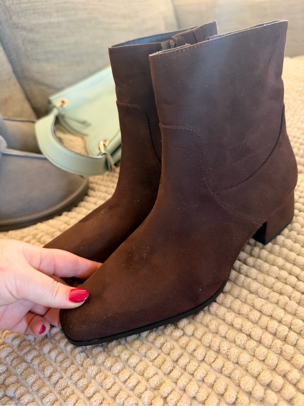 Target Dark Brown Suede Ankle Boots
